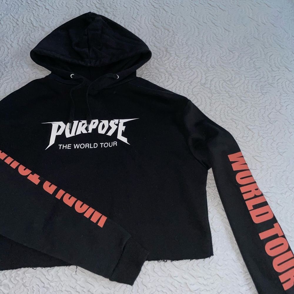 PURPOSE WORLD TOUR cropped sweatshirt